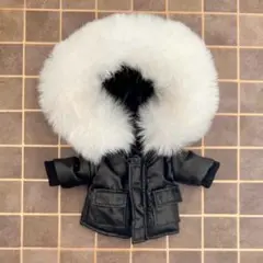 オビツ11 ファー ダウン コート B 黒 服 ジャケット ねんどろいど どーる