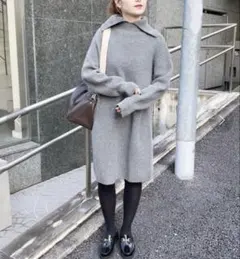 極美品♡Spick & Span 2way畦ミニタケワンピース　ニットワンピース