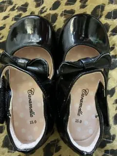 Cavendish 黒 リボン付き フォーマルシューズ 15.0