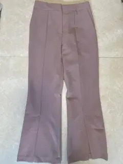 MERCURY DUO 淡いピンクフレアパンツ 前スリット入り　M