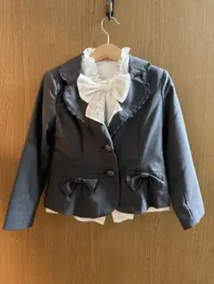 メゾピアノ 120 ブレザー フリルシャツ セット