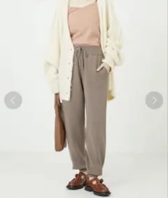 フリークスストア 限定展開 ニット ジョガー イージーパンツ ベージュ M