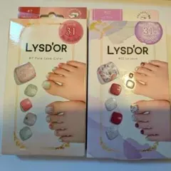 LYSDÓR 3Dフットネイルシール 2パック
