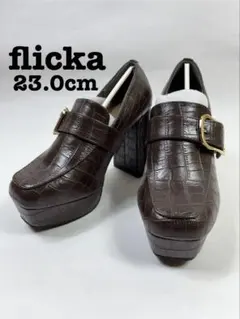 【在庫処分品】 flicka ローファー Ｓサイズ ヒール パンプス