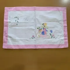 昭和レトロ　自転車に乗った女の子の枕カバー