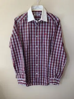 NARACAMICIE クレリック　レッドチェック柄シャツ S