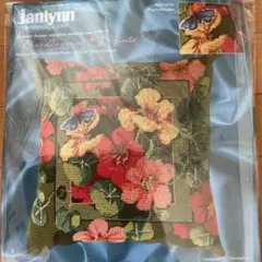 USA ニードルポイントキット　Janlynn クッション　日本語説明書付