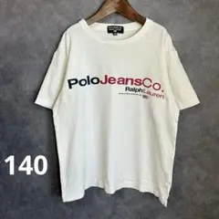 【RALPH LAUREN POLO JEANS】キッズロゴTシャツ　白　140