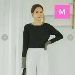 【新品タグ付】田中里奈 しまむら プルオーバー mysa closet 黒 Ｍ