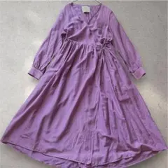 MARTE マルテ シルクブレンド 2way カシュクールワンピース ラベンダー