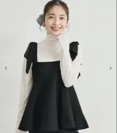 coca スポンディッシュニットリボンキャミソール