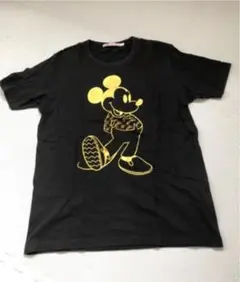 ゴールドミッキーマウスTシャツ❤︎M S 黒　ディズニー