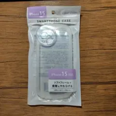iPhone 15用クリアケース　ソフトフレーム