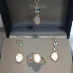 可愛い❤K10 ネックレス K10リング K10ピアス 豪華３点セット ツツミのサムネイル