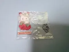 シルバニア ショコラウサギの赤ちゃん　赤ちゃんアクリルキーチェーン　いちご