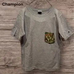 【極美品】championリバースウィーブ Tシャツ 迷彩ポケット