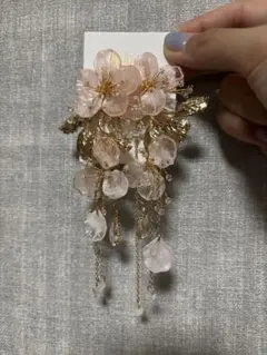 Bliss フラワーモチーフ ロングピアス ブライダルアクセサリーのサムネイル