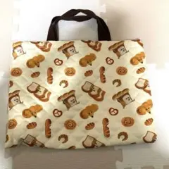 パンどろぼう　キルティング　手提げ袋　レッスンバック　美品