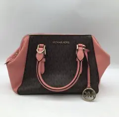 MICHAEL KORS ハンドバッグ ブラウン ピンクのサムネイル