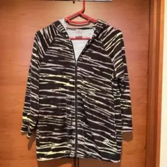 adidas ストライプ柄 フード付きジャケット S