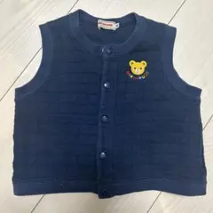 ミキハウス ベビー ベスト 80 ネイビー