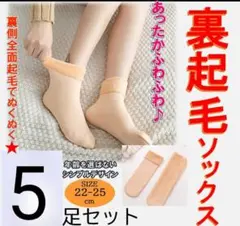 レディース 5足セット 裏起毛 ストッキングソックス 靴下 仕事 通勤 ふわふわ
