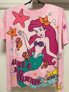 海外ディズニー】プリンセス ヴィンテージTシャツ ピンク 子供服 XS