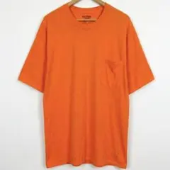 ギルダン 半袖Tシャツ クルーネック 無地 橙 綿ポリ デイリー XL オレンジ