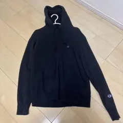 【未使用】Champion ブラック フード付きパーカー L