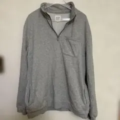 GAP グレー　ハーフ ジップ スウェット L
