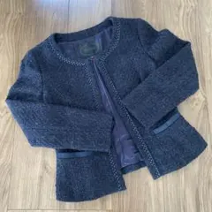 ✨美品✨UNTITLED/アンタイトル ノーカラー ツイードジャケット 2