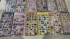 ボンボンドロップシール　和柄　12枚 富士山　雷門　鳥居　忍者 相撲　犬パンダ