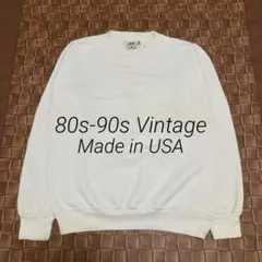 80s-90s KProducts エンボス加工スウェット 実寸XL 白　雰囲気