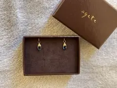 agete ブルードロップ型 ピアスチャーム