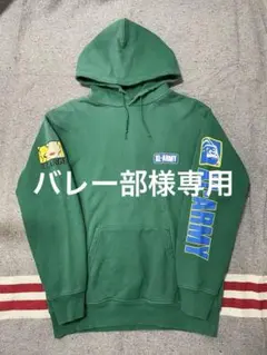 XLARGE×ARMY コラボ パーカー アームプリント グリーン 緑