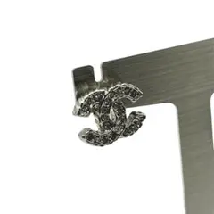 CHANEL シャネル 19A ココマーク ラインストーン ピアス シルバー 銀のサムネイル