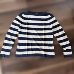 GUCCI 55%silk 45%cotton ストライプ 長袖カットソーのサムネイル