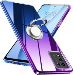 ZTE Libero 5G III ケース　車載ホルダー対応 パープルブルー