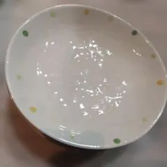 【閲覧数62】カラフルドット模様の陶器皿 4枚