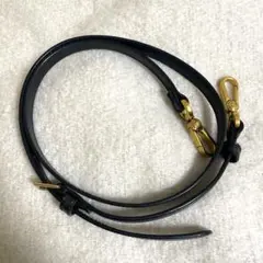 黒レザー ダブルストラップ ショルダーバッグ用