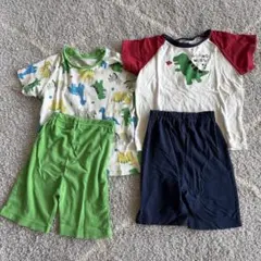 恐龍圖案睡衣套裝 兩件組 100公分