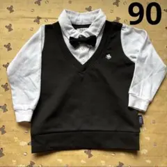 POLO ポロベビー フォーマルシャツ ブラック ホワイト