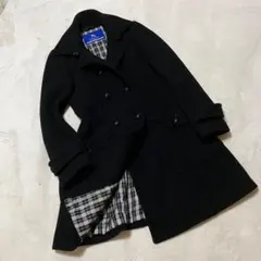 バーバリーブルーレーベル　M　フード付き黒ウールピーコート 2026年最新】BURBERRY BLUE LABEL レディース ピーコート・ウール