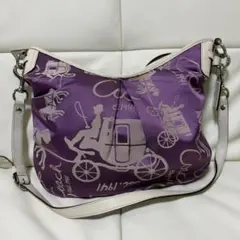 COACH Hamptons Purple Tote Horse Rare - メルカリ