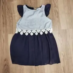 Natutal feeling ワンピース ネイビー ストライプ