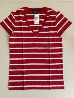 Ralph Lauren/ラルフローレンストライプ VネックTシャツ