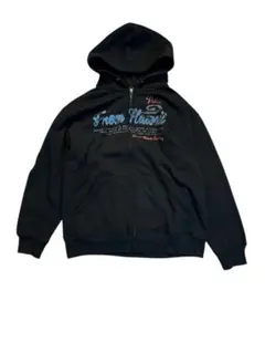 Piko ブラック フルジップ パーカー L 90s 00s プリント