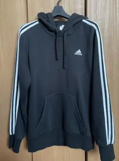 adidas 黒 フード付きパーカー　トレーナー　メンズ　S