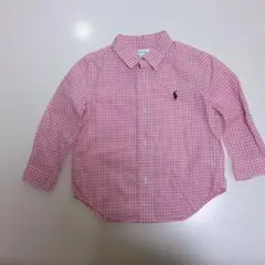 Ralph Lauren ピンクチェック 長袖シャツ 24M