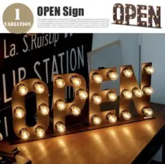 w*】様 ARTWORKSTUDIO Sign lamp OPEN AW-040のサムネイル